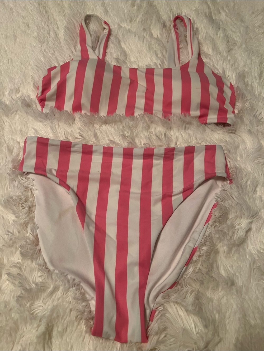 Victoria's Secret Pink & White Striped Bikini